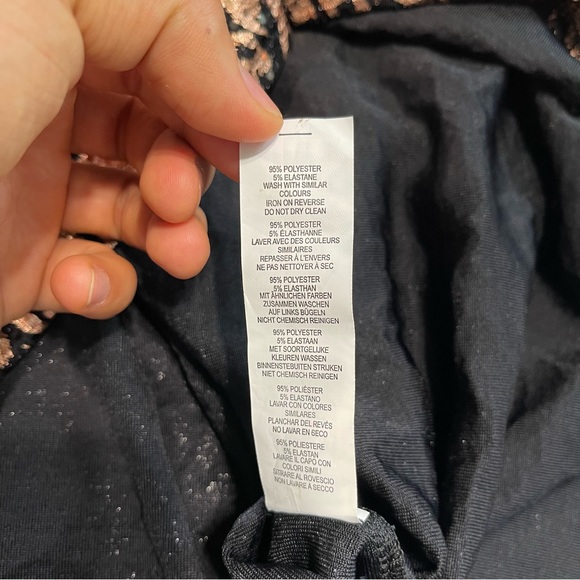 Size 14 - BOOHOO.women’s Glitter Tunic Dress Pullover Metallic Rose Gold Strap - Picture 7 of 12